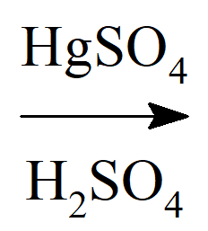 reaction arrow with conditions
