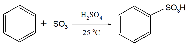 sulphontion of benzene