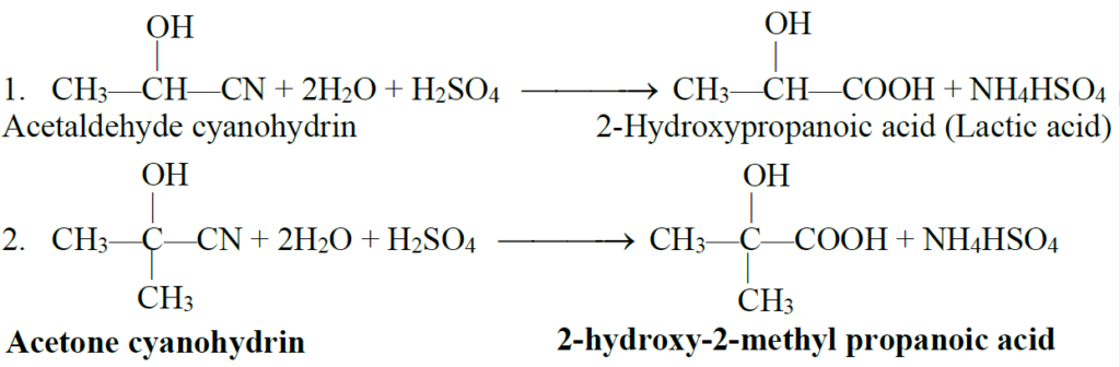 Hydrolysis of Cyano (—CN) group