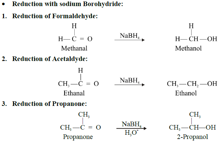 Reduction with sodium borohydride. 