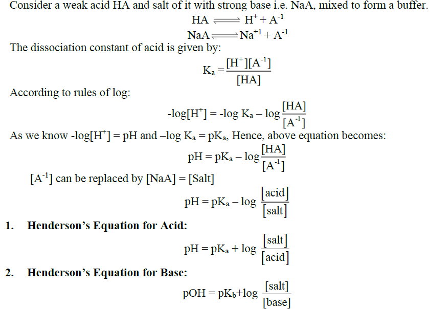 Henderson’s Equation
